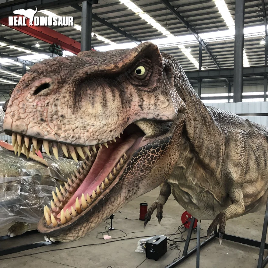 
T-Rex голова аниматронного динозавра Реалистичные движения динозавра модель динозавра продукты 