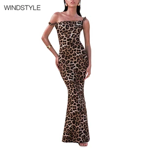 Hot Girl Fashion Long Dress Asymmetrical Neckline Slanted Shoulders Sexy Hip Lines Waist Expensive Appearance Summer ODM