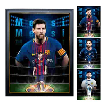 700  Designs Wholesale 3D decorative Messi 3D Lenticular Poster Wall Decor 3D Print Changing Picture Football Poster