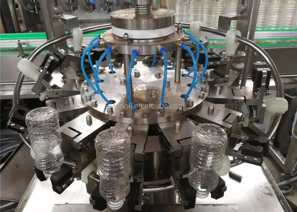 3 в 1, машина для розлива и укупорки ПЭТ-бутылок