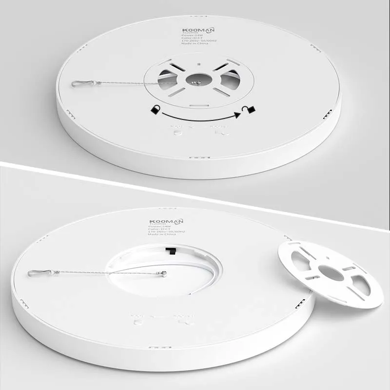 Ultra Thin LED Panel Light Simple Design ABS Surface Panel Light Round 18W 24W 36W 48W Black and White LED Flat Light