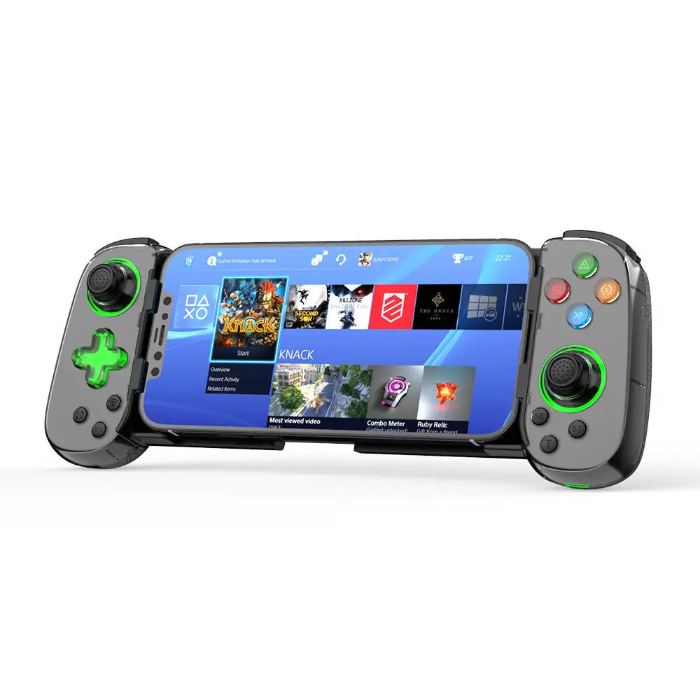 D7 Bluetooth Mobile Gaming Controller with Phone Holder for