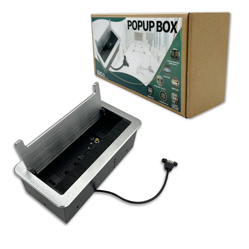 Flip Cover Socket Desktop Electrical Power Socket Universal Conference Furniture Tabletop Power Socket Outlet Box