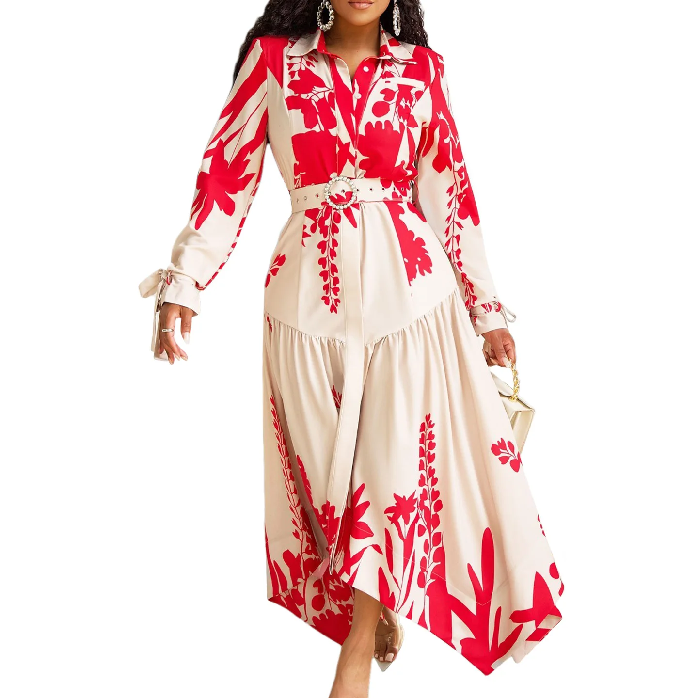 fitted lace wedding dress BTFBM Summer Dresses for Women 2026 Long Sleeve V Neck Button Down Elegant  Belted Ruched Satin Silk Shirt Spring Dress(Aqua Blue, Small) at Amazon  Women's Clothing store main image 0