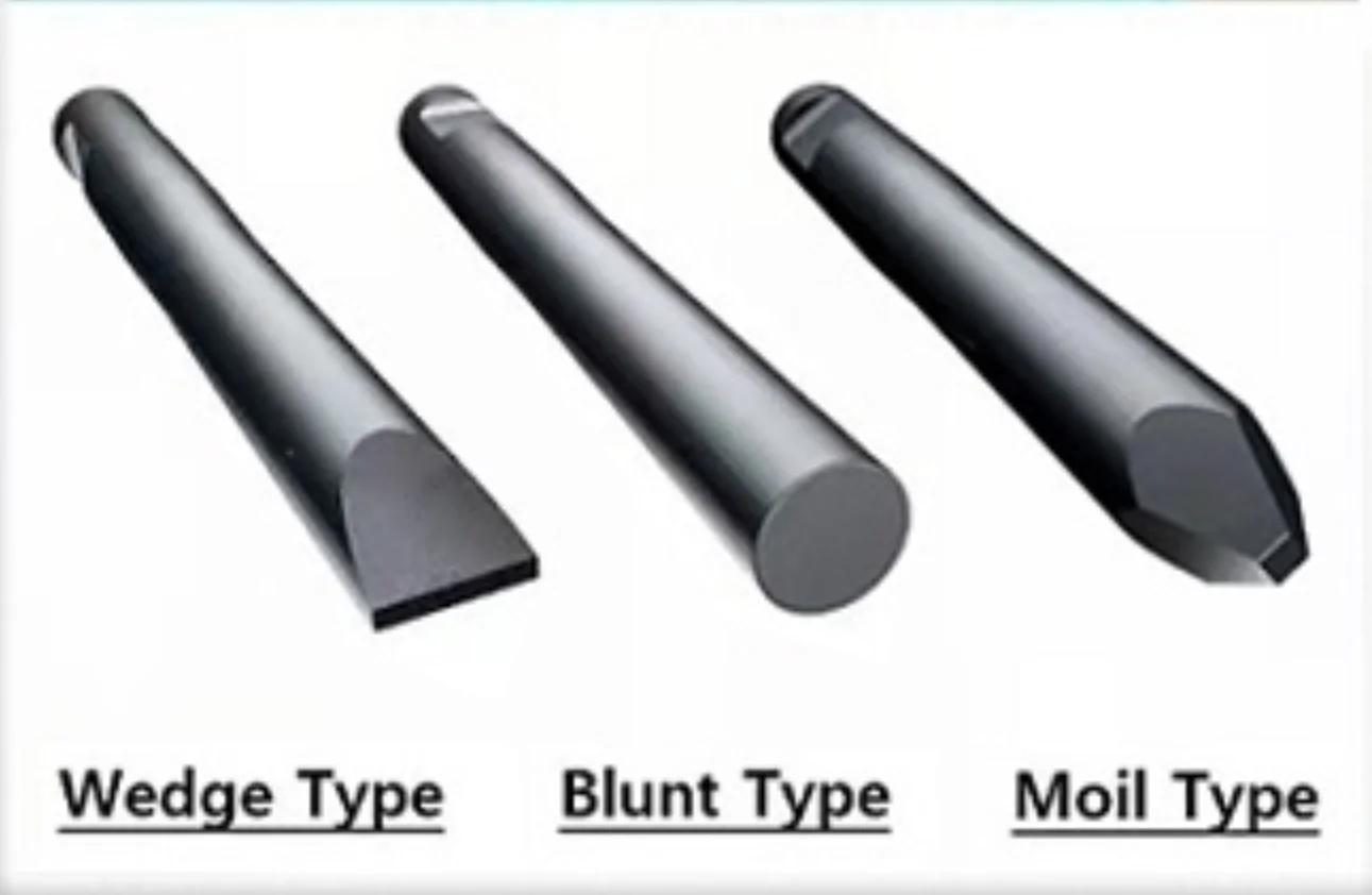 Excavator Blunt Wedge Diamond Point Jack Hammer Moil Rock Breaker