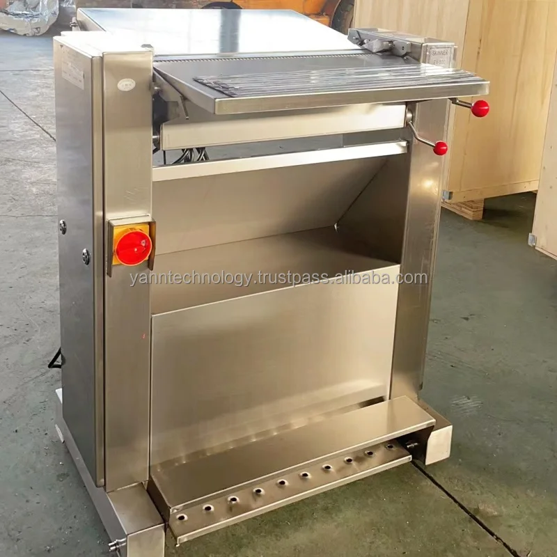 Fresh Meat Slicer Machine Commercial Pork Meat Cutting Machine Beef Slicer Lamb Pig Beef Skin Remover Slice Peel Cut Machine