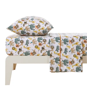 KOSMOS Bed Linen 100% Cotton Printed Cartoon Design Bed Sheet Set for Child
