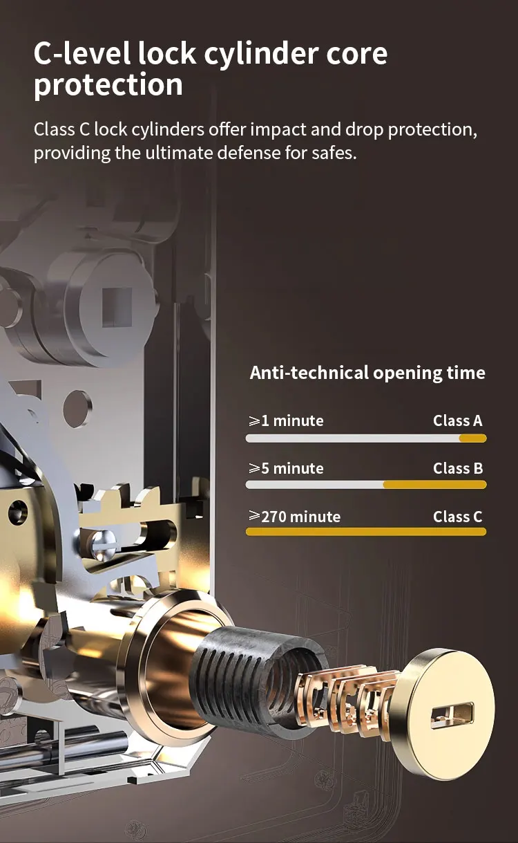 CEQSAFE Hot Sale Safe Metal Security Safe Box Fingerprint Key Safe Luxury Smart TUYA APP WIFI Safe Box details