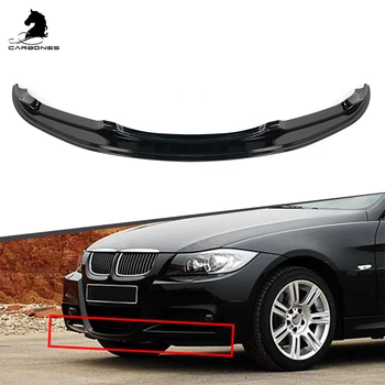 For BMW E90 Pre LCI ABS Plastic Glossy Black E90 Body Kit Front Bumper Lip Front Splitter 2005-2008