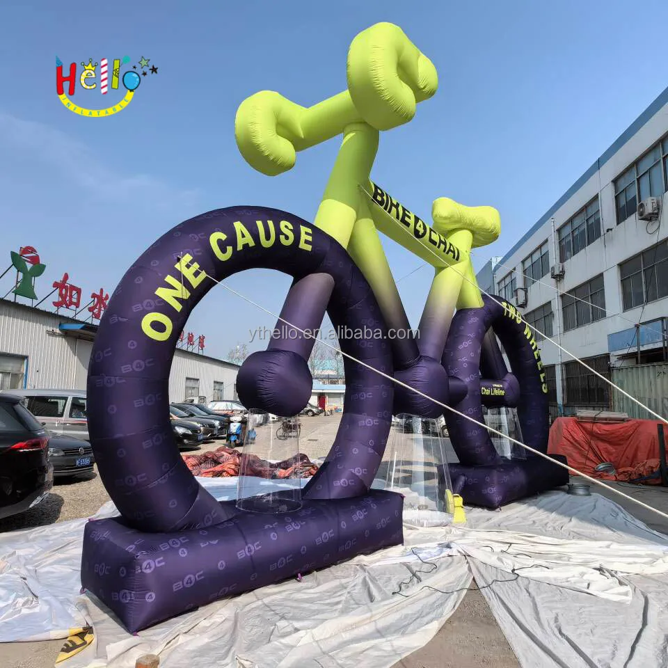 New Design Giant Inflatable Bicycle Model Inflatable Bike for Advertising