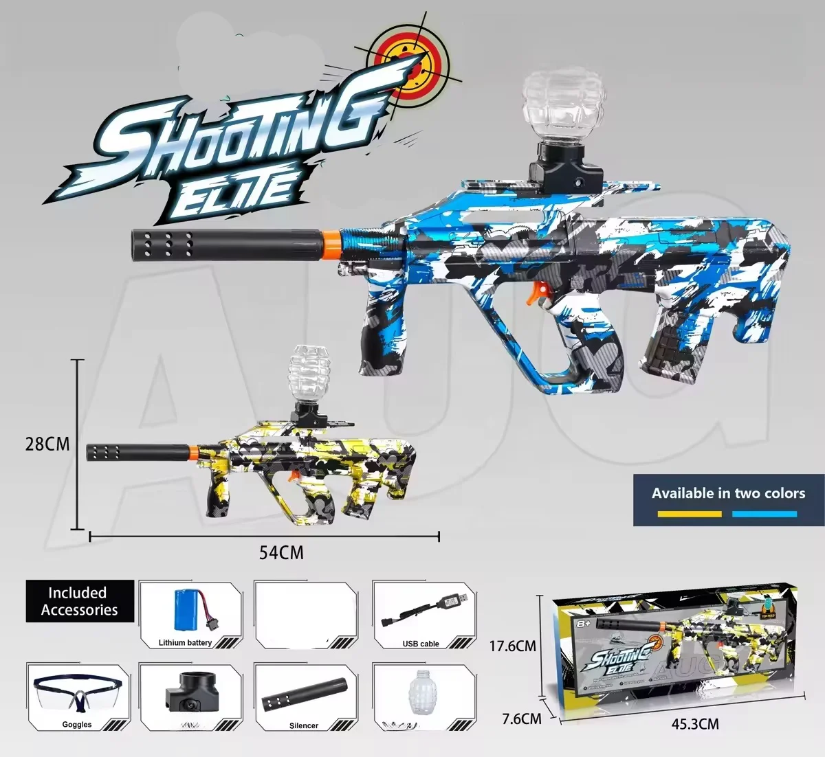 Shantou Chenghai Factory Direct Electric Automatic Toy Guns High Speed AUG Blaster Hopper Unisex Super Soaker Shooting Fun ABS