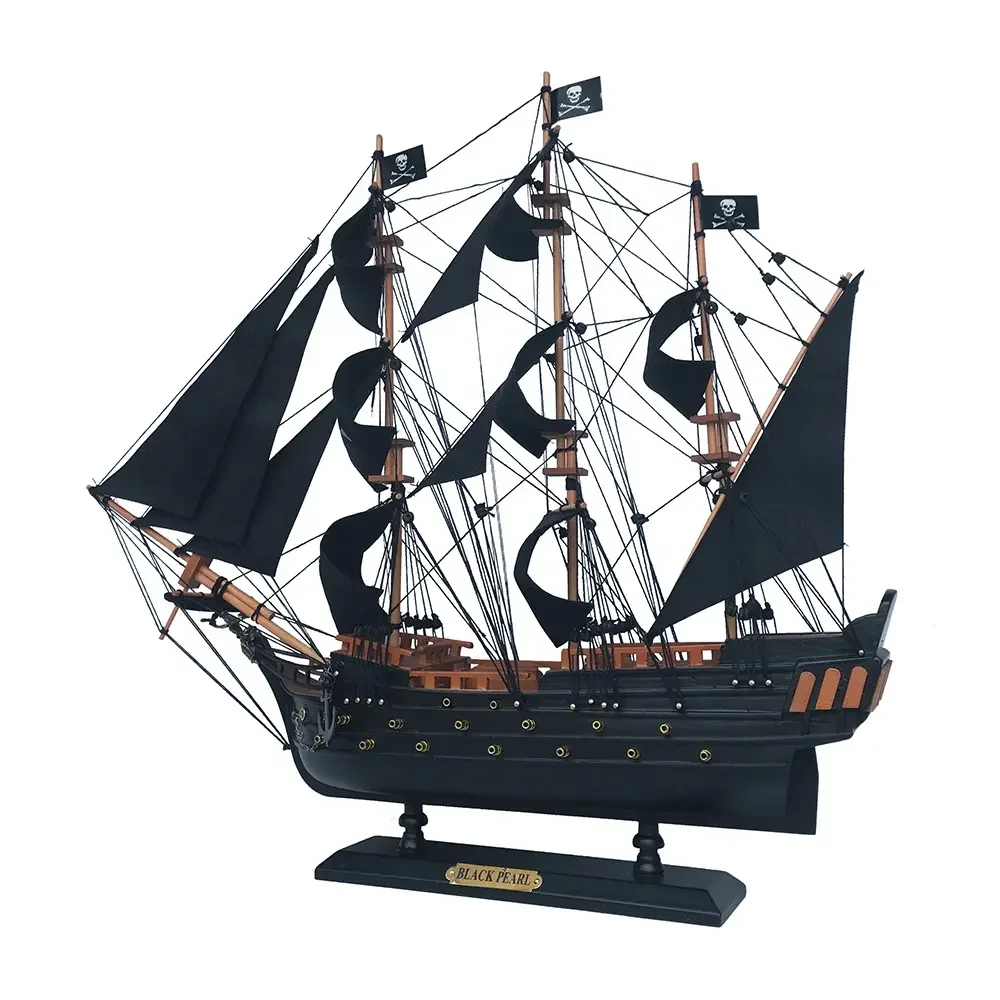 Wooden Pirate Ship Model - Queen Anne's Revenge 26''