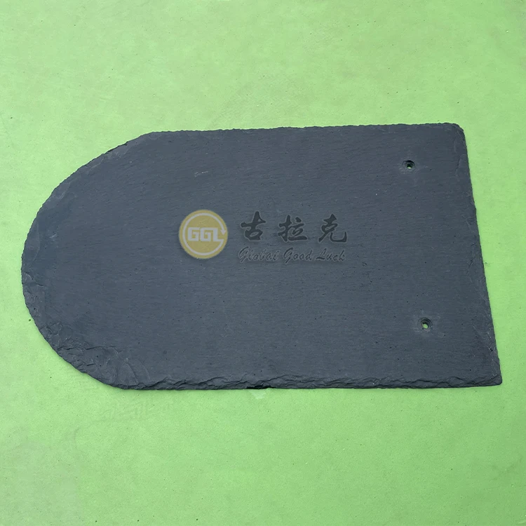 Natural stone black slate low calcium unfading roofing roof slate tile smooth surface tile factory