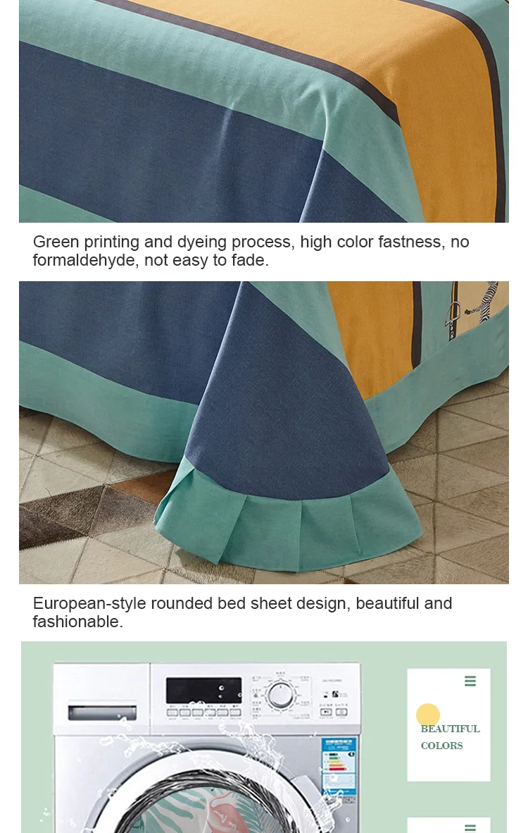 Thick Winter Bed Sheet Digital Print Pure Cotton Bed Flat Sheet Bed