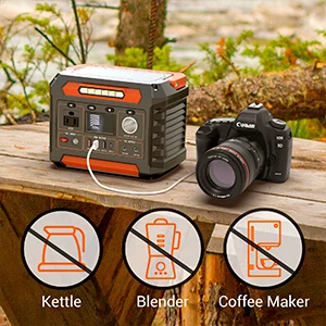 Customized Portable Solar Power Station Generator Multifunctional 100/220V AC Outlet 300W Rated Power with MPPT Controller