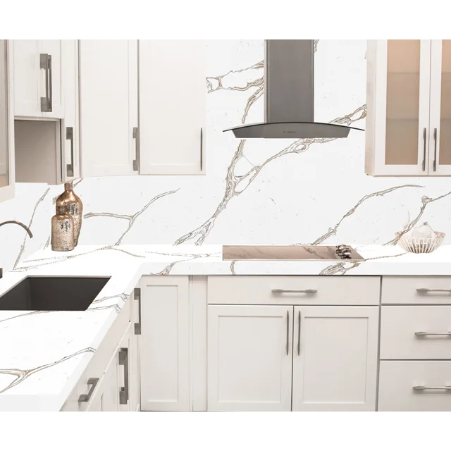 Artificial Quartz Stone White Calacatta With Gold Veins for Kitchen  Countertops Quartz Wholesale Prices Calacatta Gold Quartz