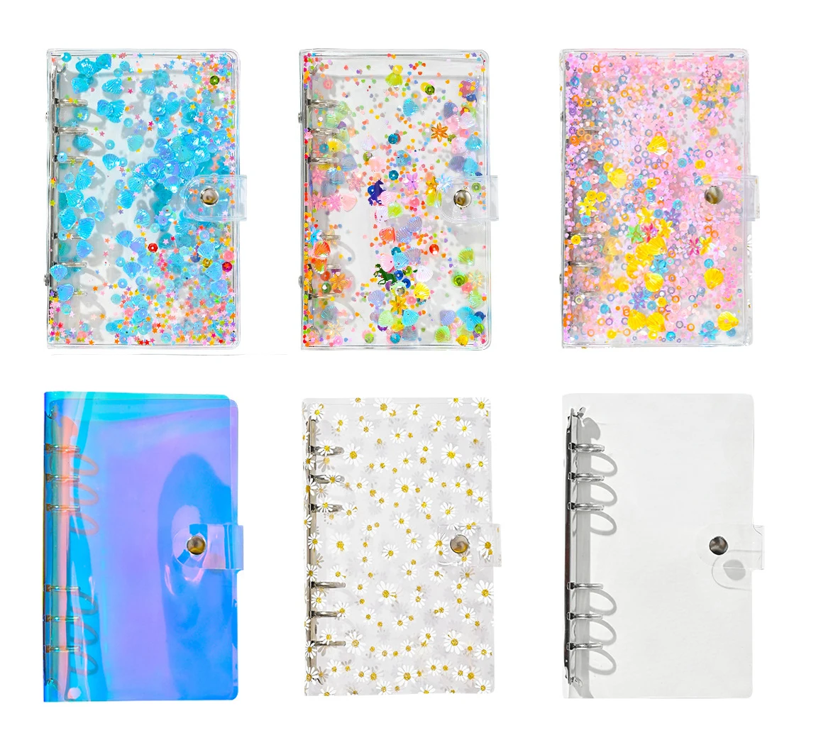 40 Pieces A6 Binder Pockets,Clear Plastic Binder Inserts For Credit Card Photos,Budget Sheet Protector Sleeves With 6 Holes,Waterproof Refill Pockets