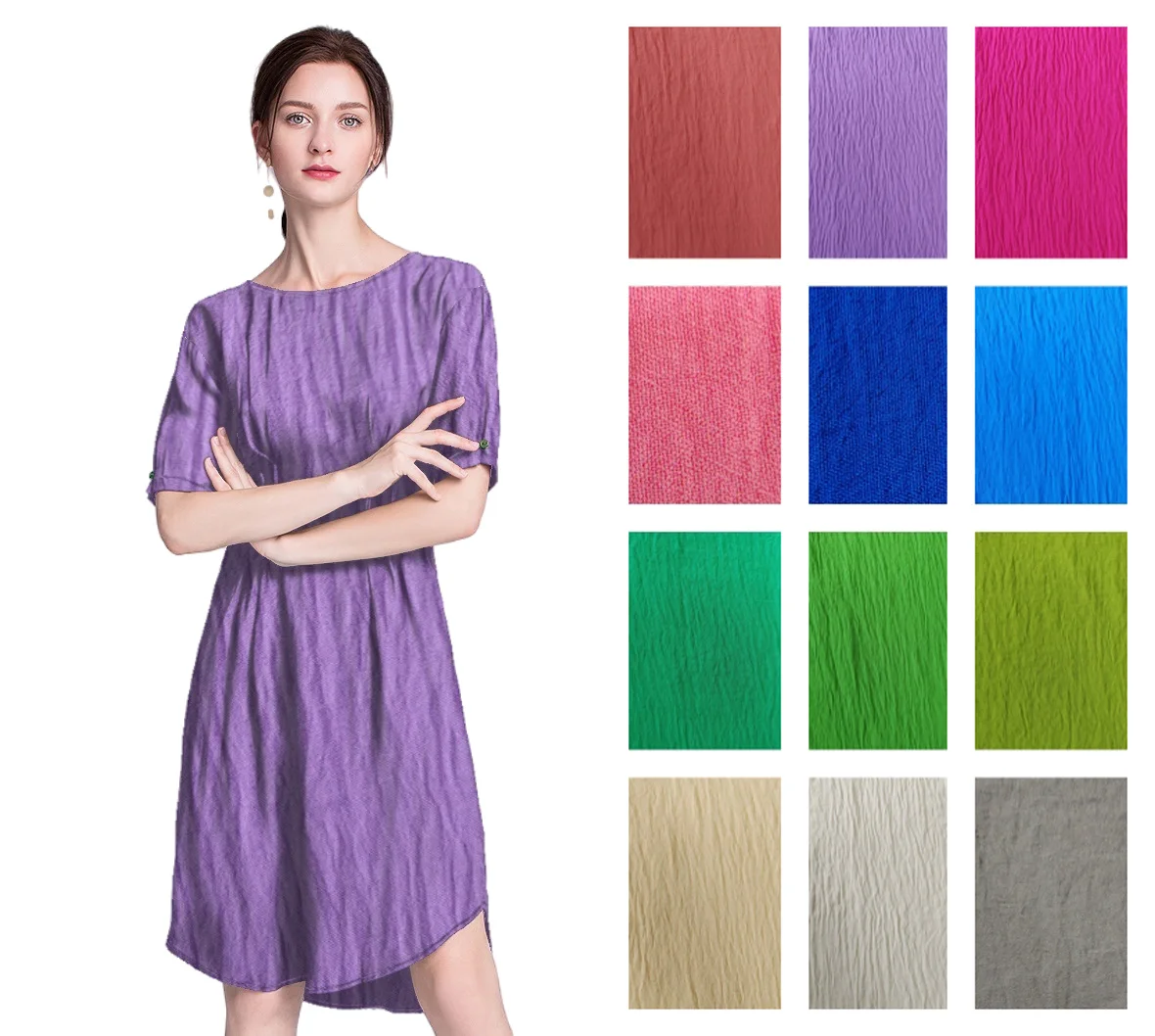 Colorful Comfortable 120d 100d Polyester Yarn Dyed Fabric Custom