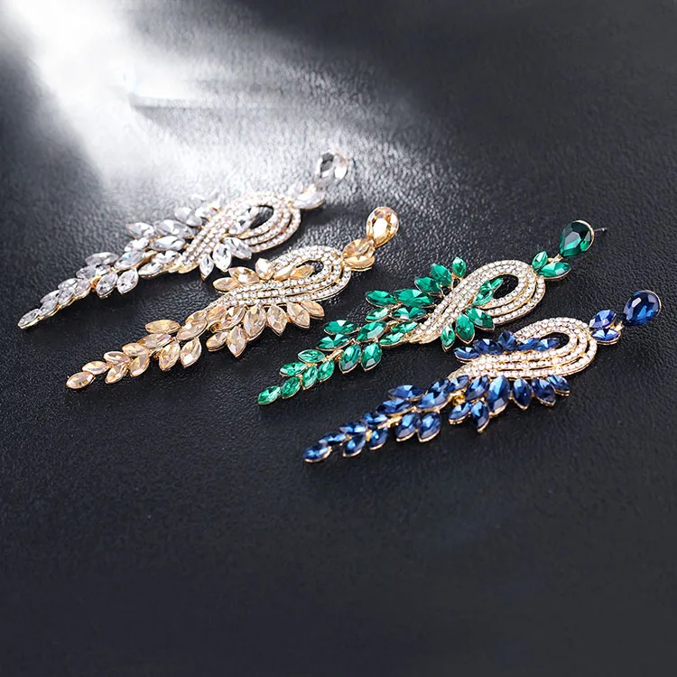 peacock tassel earrings