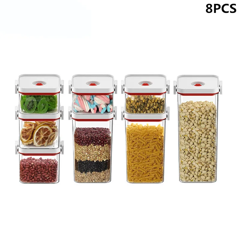 Kitchen Airtight Vacuum Food Storage Boxes Bins Fresh-keeping Jar ...