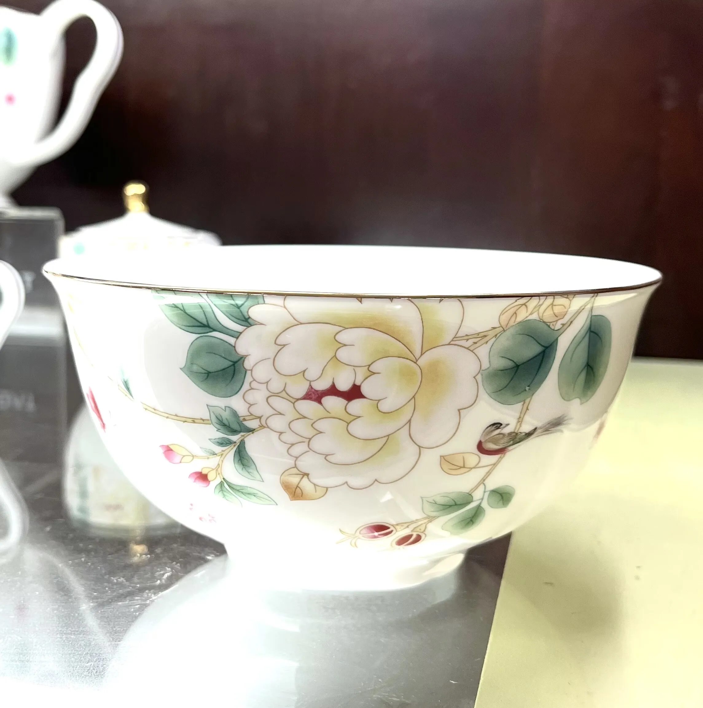 Porcelain Lotus Tea Cup with Handle Aesthetic Chinese Style Coffee Mug Microwave Dishwasher Safe, Gifts for Women and Men manufacture