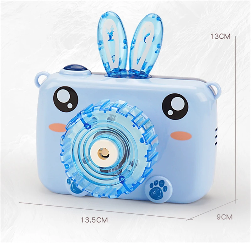 Cartoon Electric Bubble Camera With Light And Music Automatic Bubble
