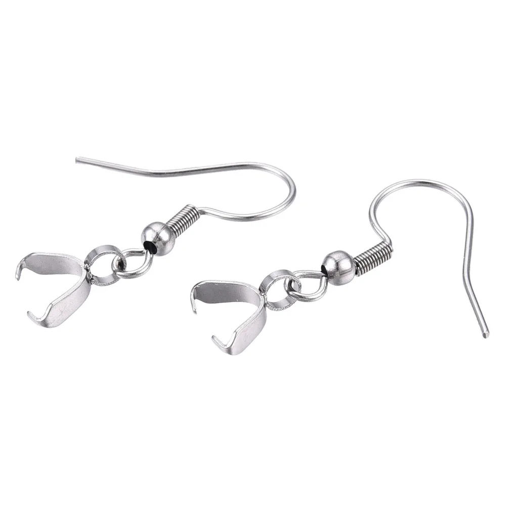Stainless Steel Earring Hooks With Pinch Bails Clasp For Diy Earring