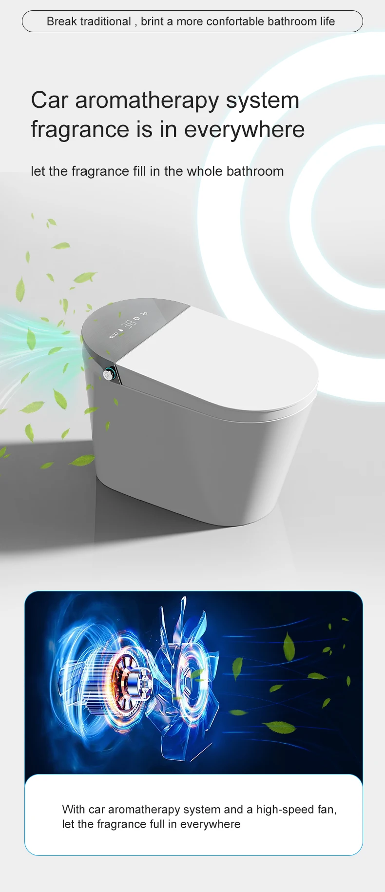 Modern automatic intelligent toilet cupc certification inodoro no water pressure restriction one piece smart toilet manufacture