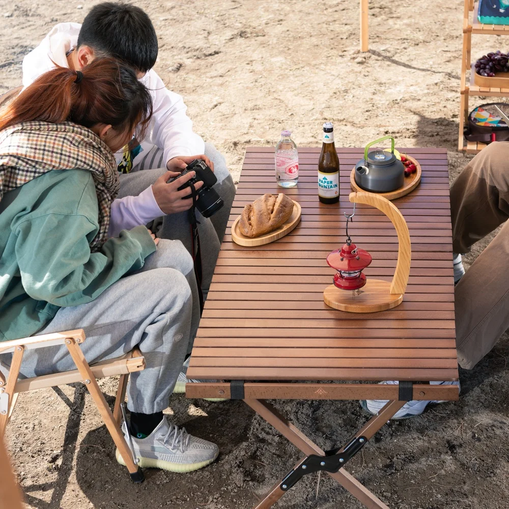 Распродажа, портативный складной стол для кемпинга, барбекю, обеда, пикника, столы с подставкой из Букового дерева, уличные журнальные столики и стулья в комплекте