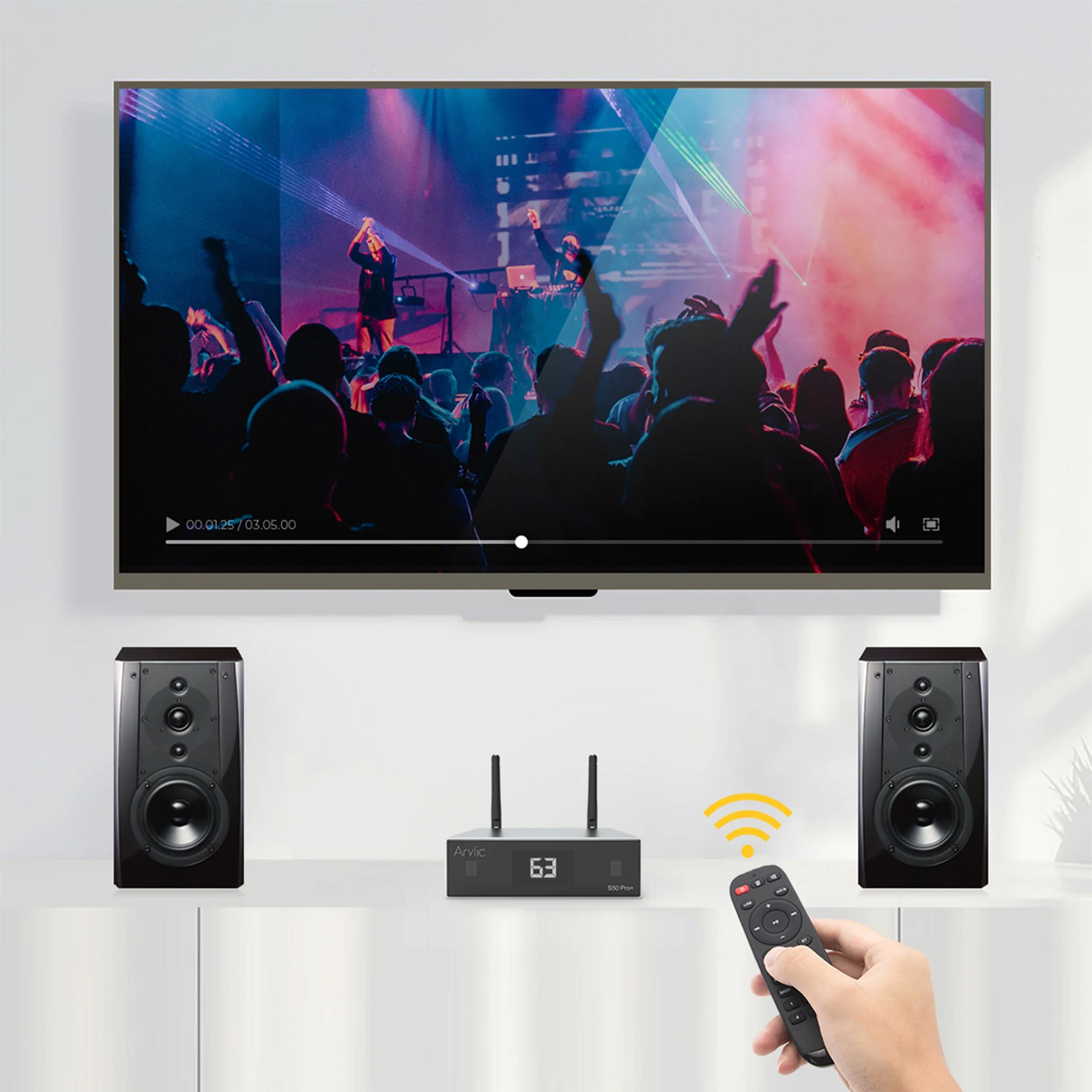 S50 Pro+ Wireless Audio Streaming Preamplifier Rca/Optical/Sub/Coax Outputs Professional Audio Streamer