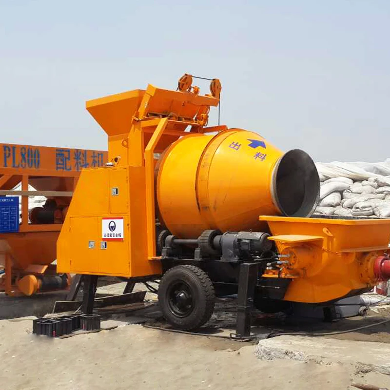 Small Electric Concrete Mixer Pump Mobile Concrete Mixer With Pump