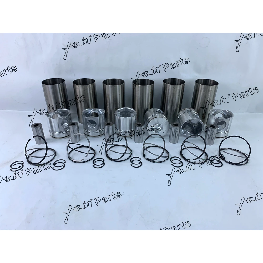 6BT Cylinder Engine Liner Kit With Pistons Ring Set Cylinder Liner for Engine Parts