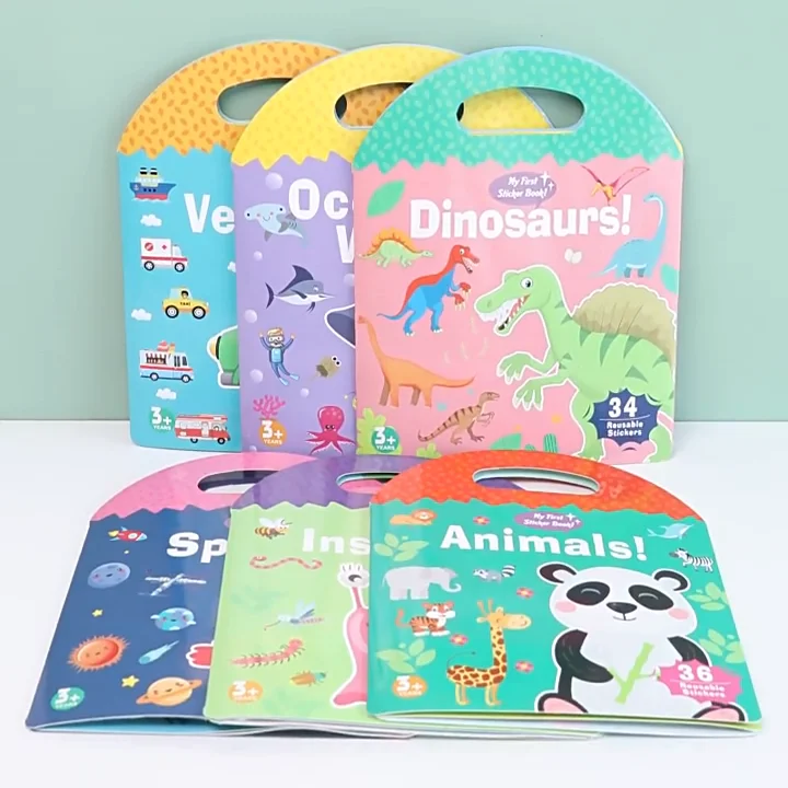 2024 Portable Jelly Sticker Quiet Book Montessori Busy Book Education ...