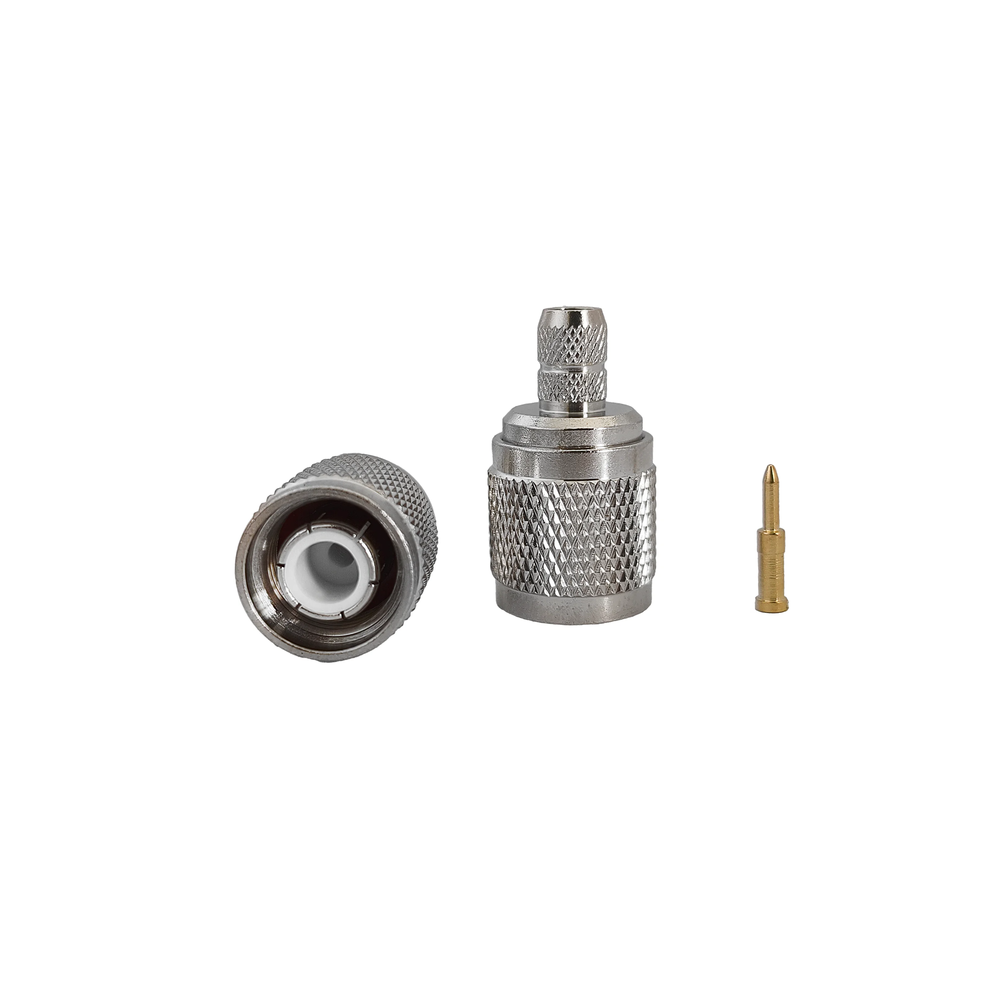 product tnc c j4 connector brass nickel plated tnc male connector for rg59 tnc connector-2