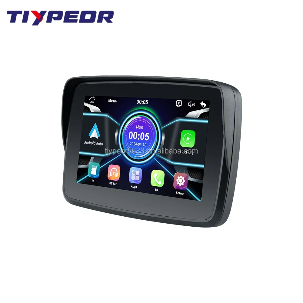 product tiypeor motorcycle navigation wireless carplay android auto screen mirroring display portable motorcycle monitor dvr-3