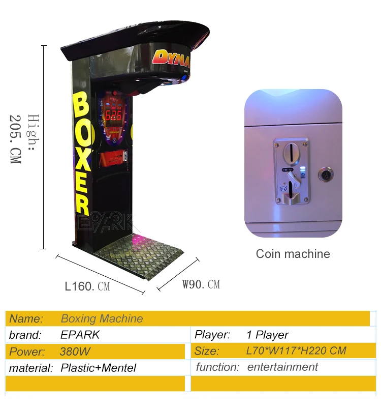 Coin Operated Games Arcade Punch Boxing Machine Electronic Boxing Game
