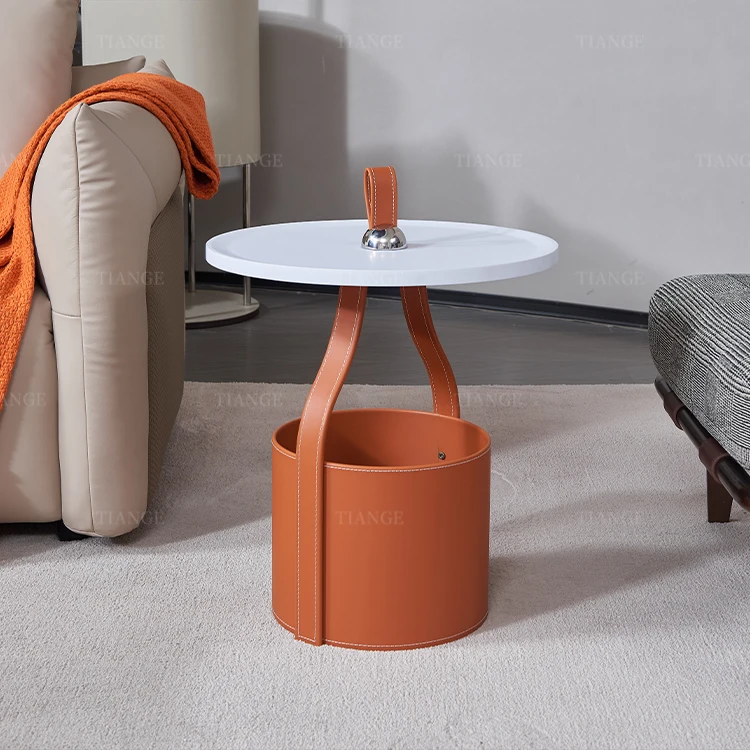 Italianstyle Sofa Corners Handcarried Minimalist Round Storage Coffee