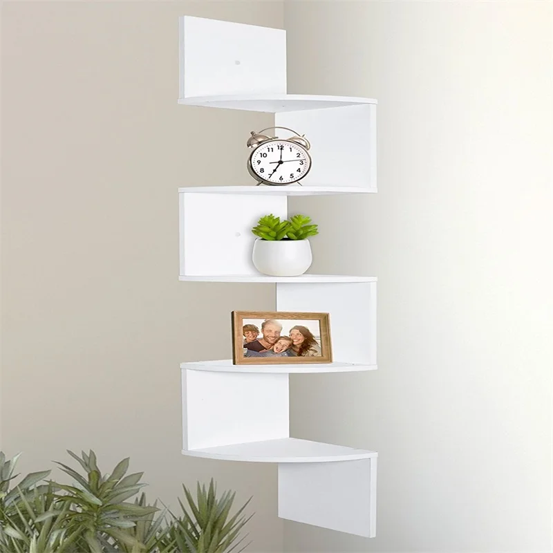 Chinese Factory Half Round Concise Style Wood Shelf Nailed Wall Mount Book Shelf