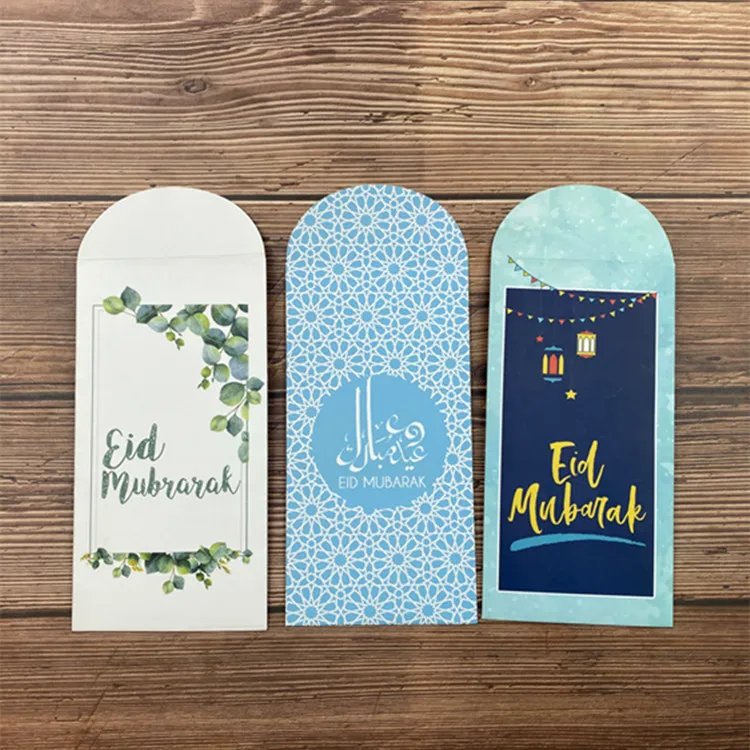 Custom Logo C5 C6 Business Envelope Full Color Printed Lucky Festival Money Envelopes New Design for Eid Greeting Packaging