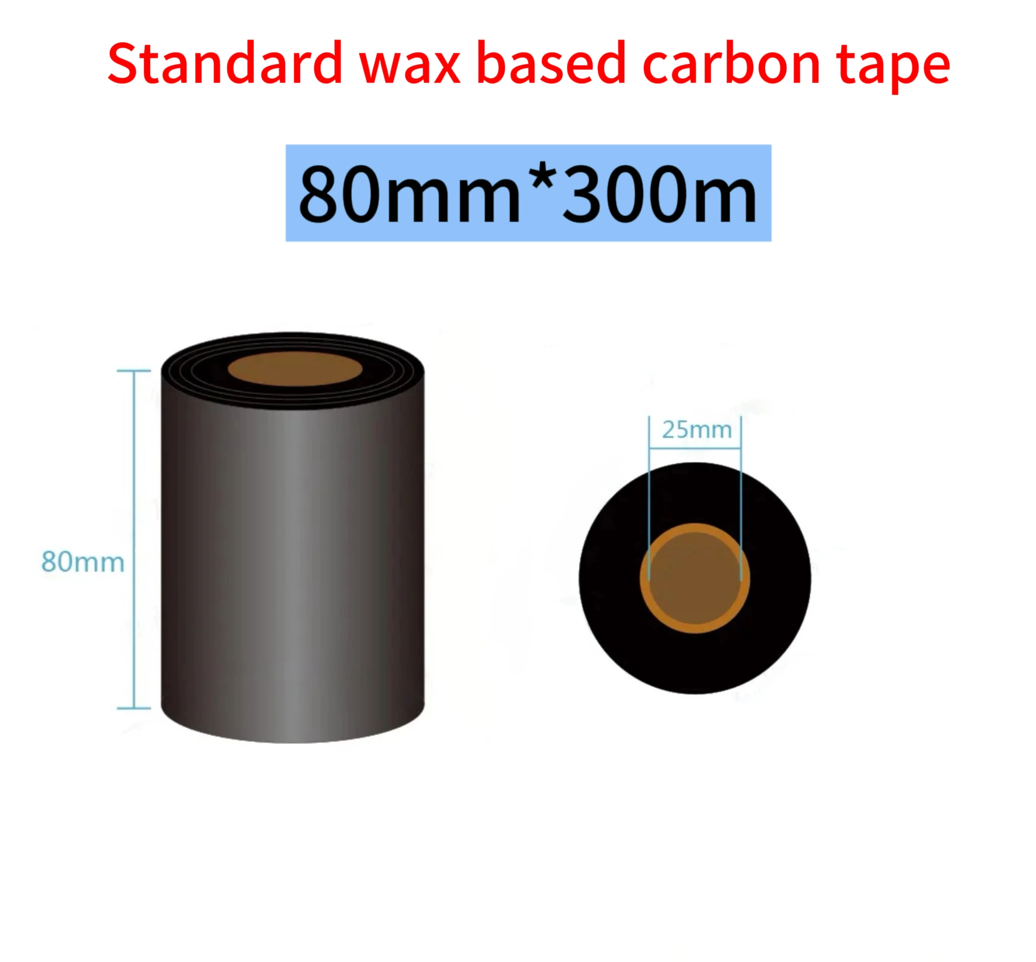 Ink Thermal Transfer Barcode Ribbon 80mmx300m Standard Carbon Tape ...