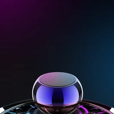 M3 Colorful Wireless Speakers 3d Mini Electroplating Round Steel Cannon Blue Tooth Cup Hi Fi Speaker