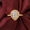 Real solid 10K gold moissanite  ring