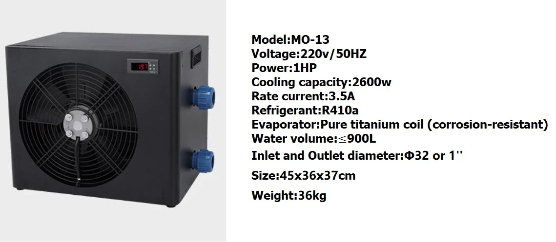 Mini Water Chiller, 1HP, 2600W, 220V, Titanium - detail 22