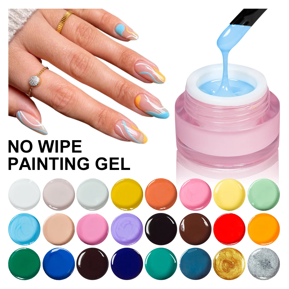 Новинка 2023 высокое качество дизайн «сделай сам» цветной гель для рисования без протирания удаляемый замачиванием Светодиодный УФ-гель в наличии