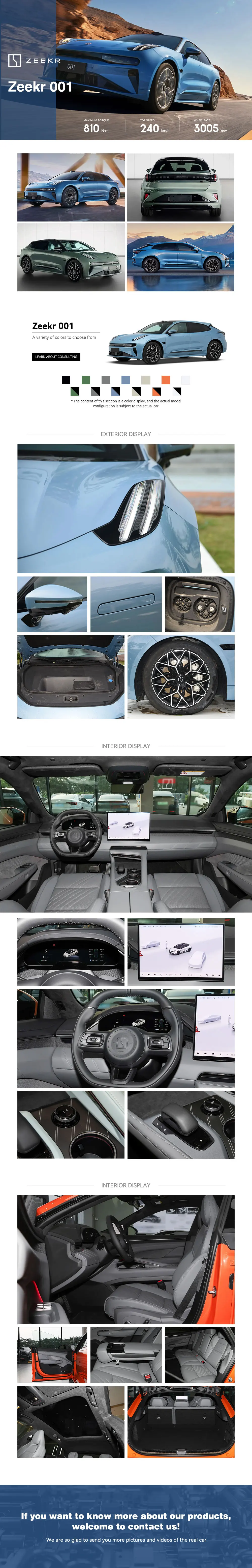 product we edition geely zeekr 001 sedan zeekr 4 wheel ev new energy cars sedan geely electric car zeekr 001 price bev automobile-1