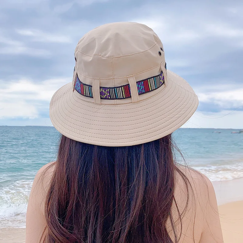 Custom Logo Sun Uv Protection Boonie Fishing Bucket Hat Outdoor Big Brim Climbing Hiking Hat