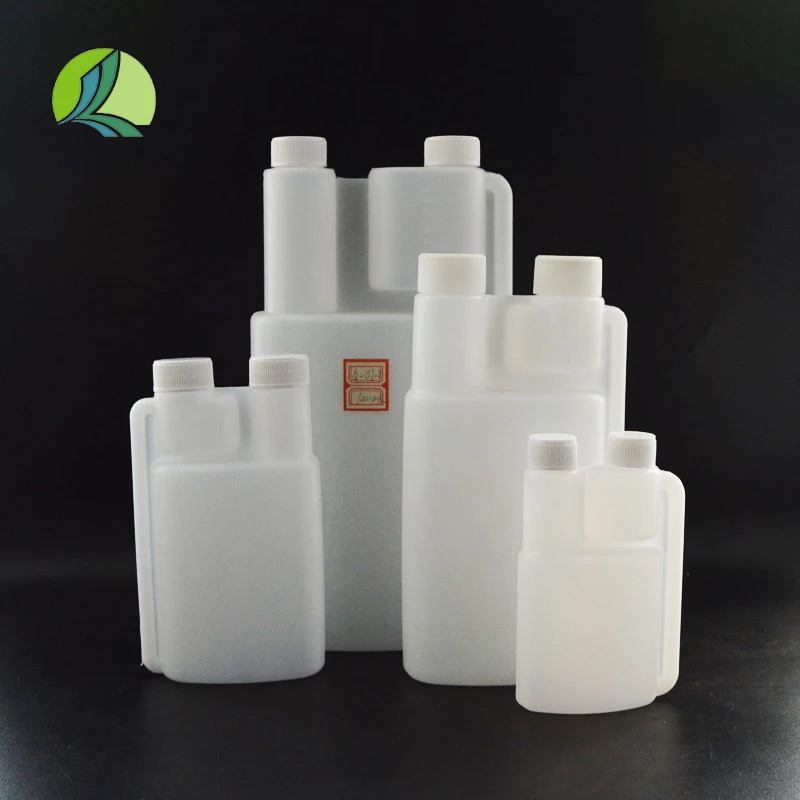 100ml 250ml 500ml 1000ml HDPE Plastic Double Chamber Metering Bottle Laboratory Double Neck Bottle Dispenser