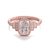 Bague en or massif 10K avec diamant de laboratoire