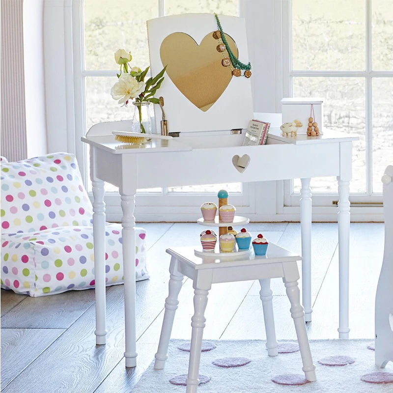 pink heart dressing table Girls Dressing Table