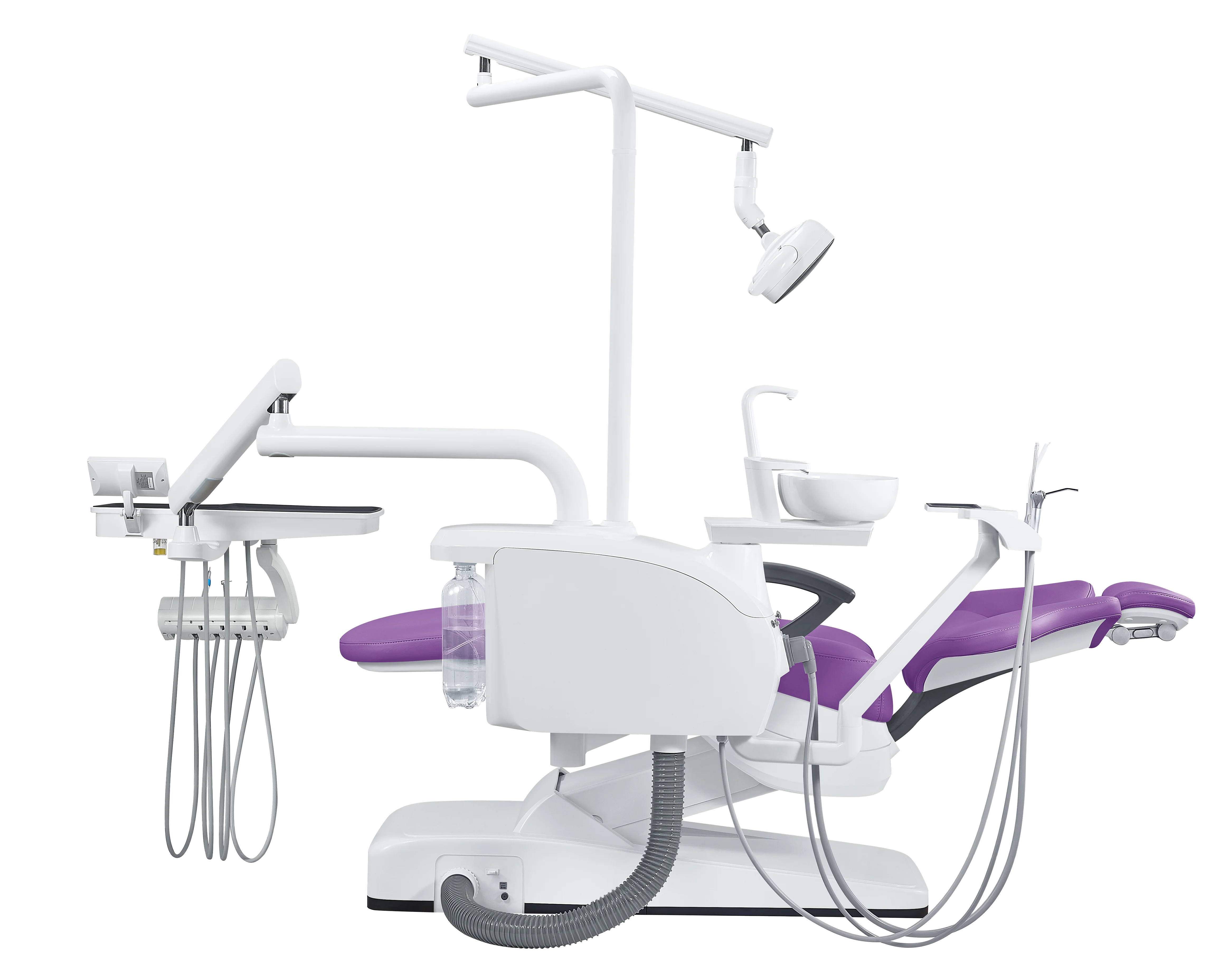Dental Treatment Premium Aluminum Cast Frame Portable  Leather Dental Chair with Adjustable Headrest & LED Light | CE Certified